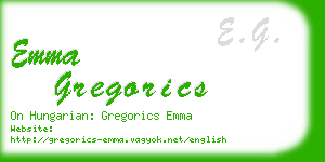 emma gregorics business card